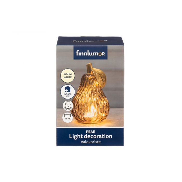 LASI PÄÄRYNÄ LED-VALOILLA 18CM RUSKEA - Image 2