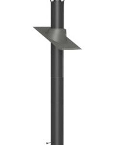 TAKKAPIIPPUPAKETTI JEREMIAS 3M 150MM MUSTA