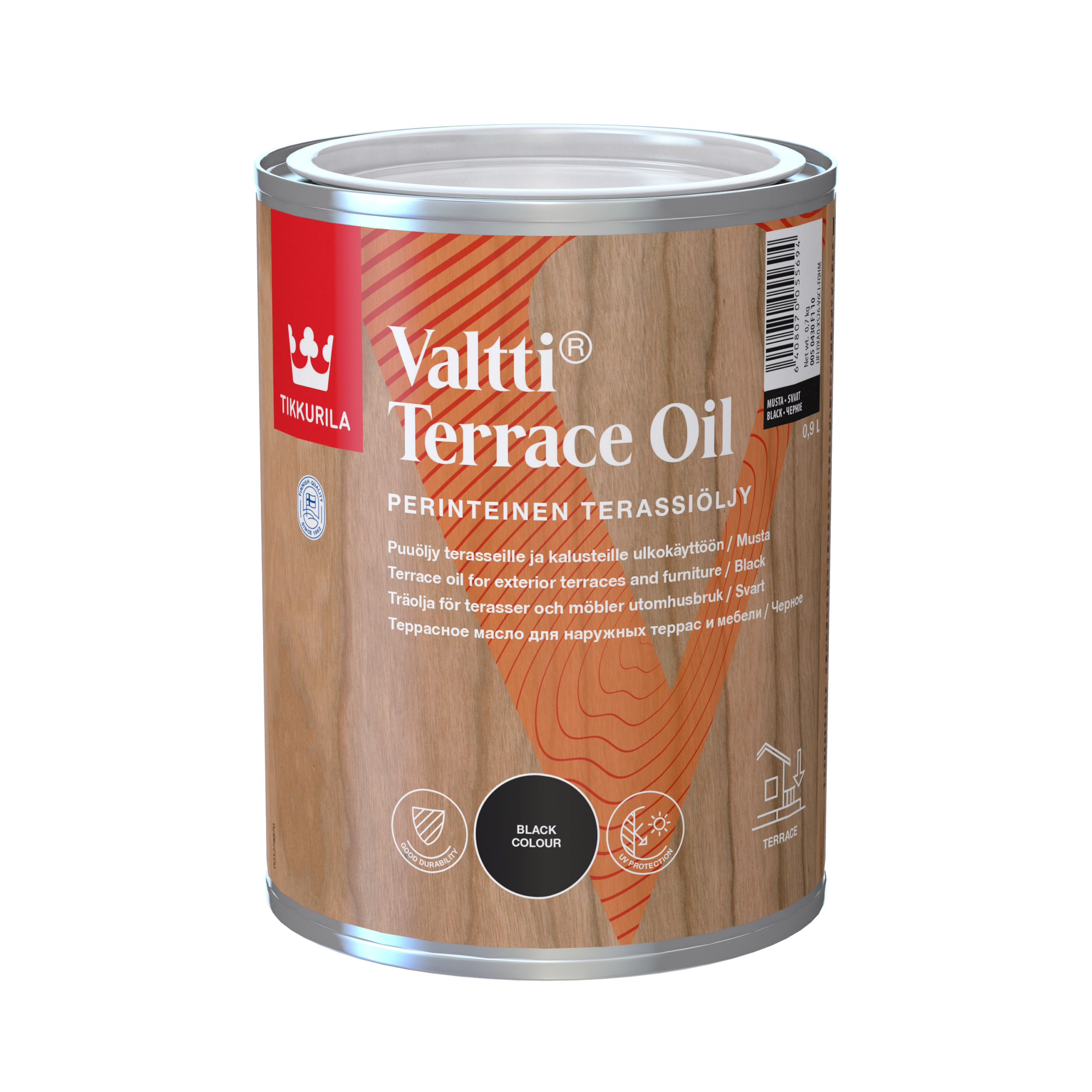 VALTTI TERRACE OIL MUSTA 0,9L