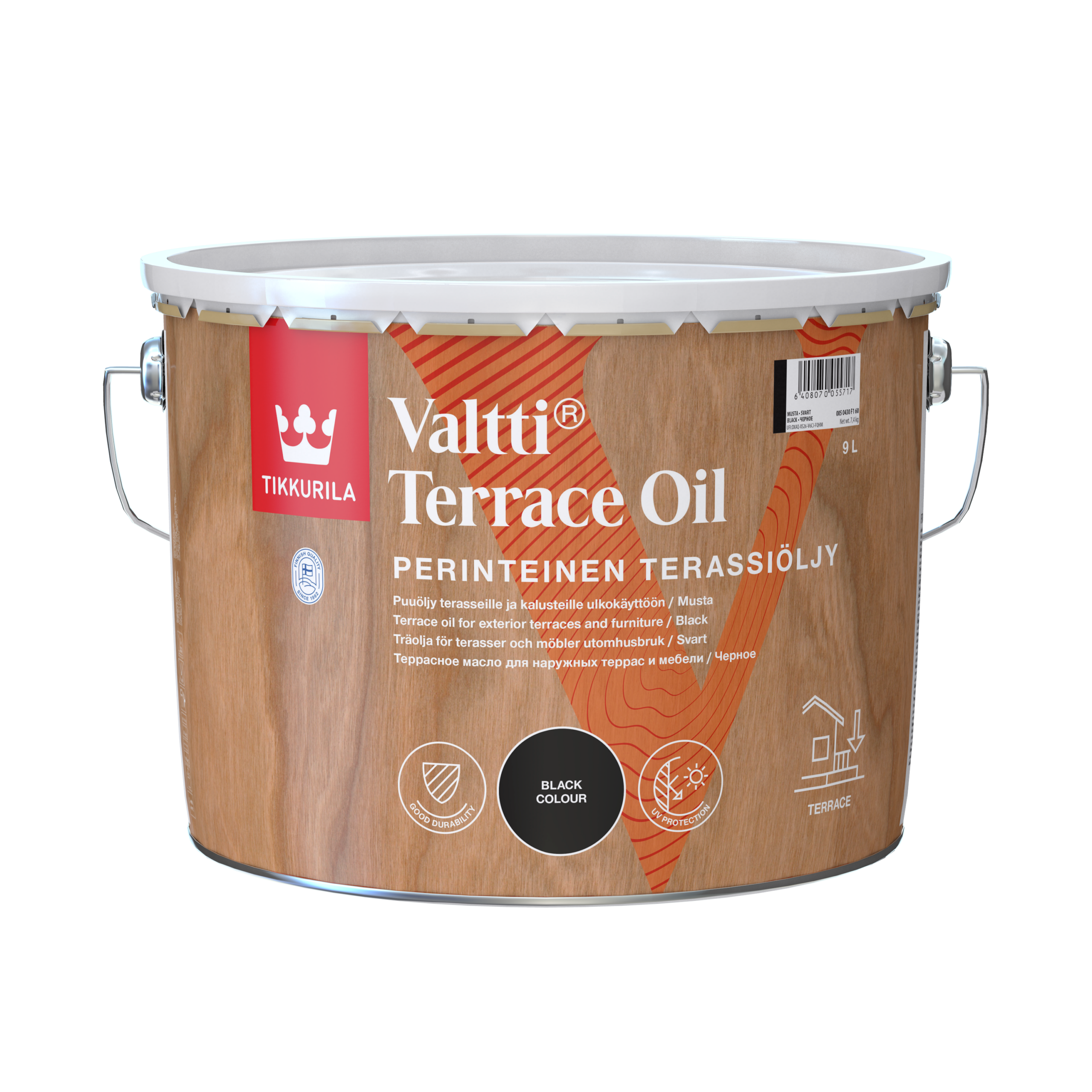 VALTTI TERRACE OIL MUSTA 9L