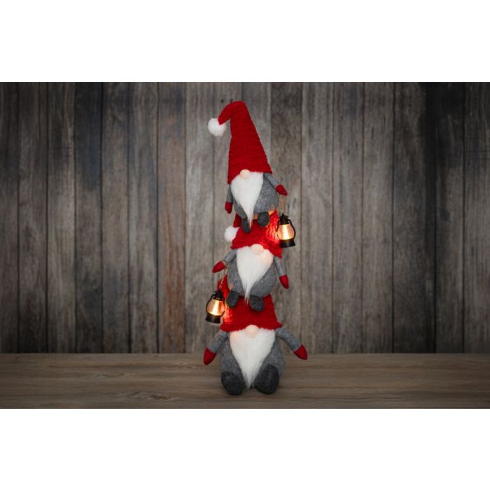 TONTTUTORNI LED-VALOILLA 91CM PUNAINEN